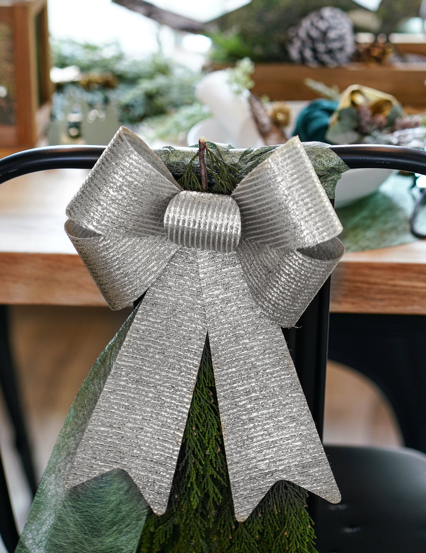 Fundă argintie strălucitoare 23 x 38 cm