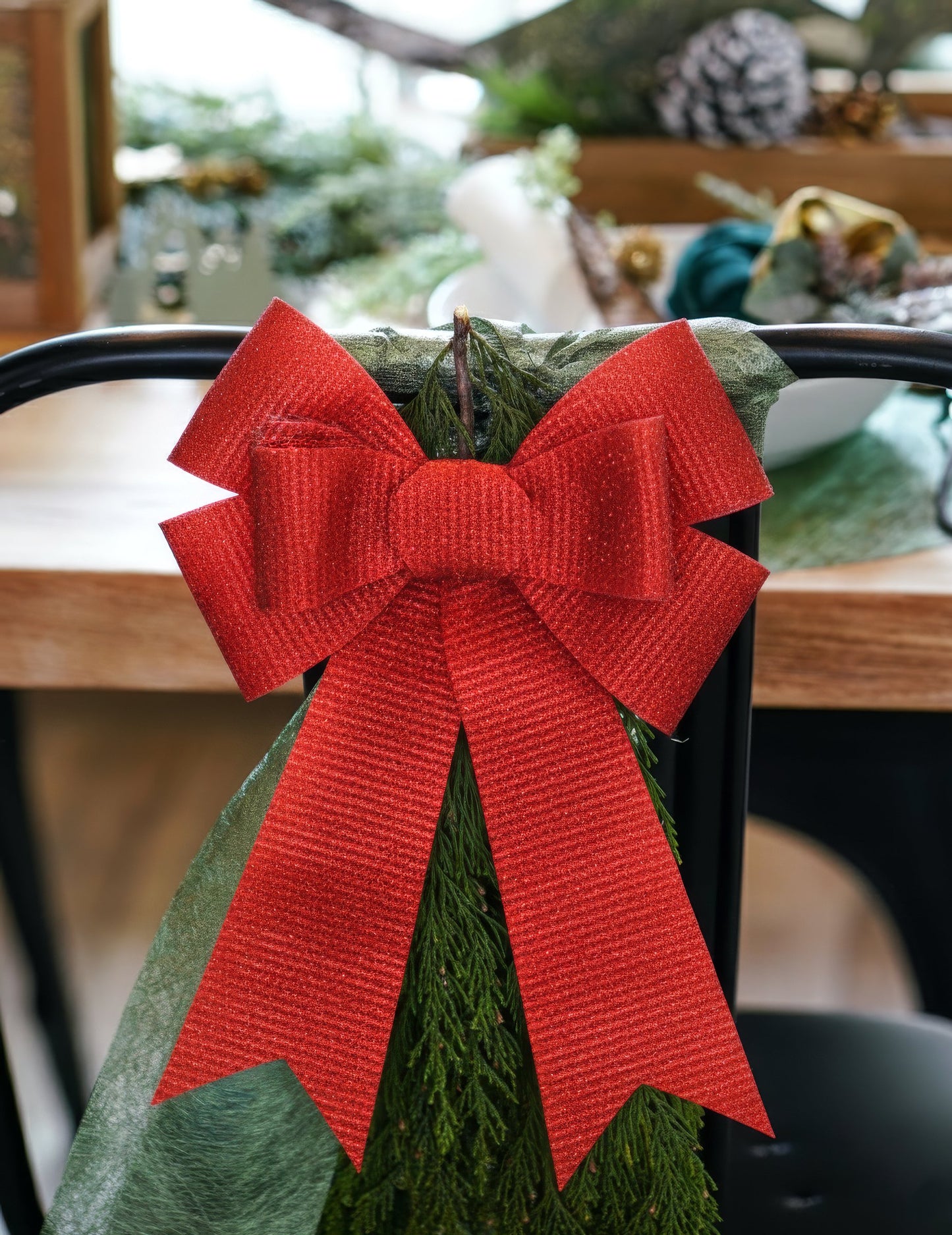 Fundă roșie strălucitoare 23 x 38 cm