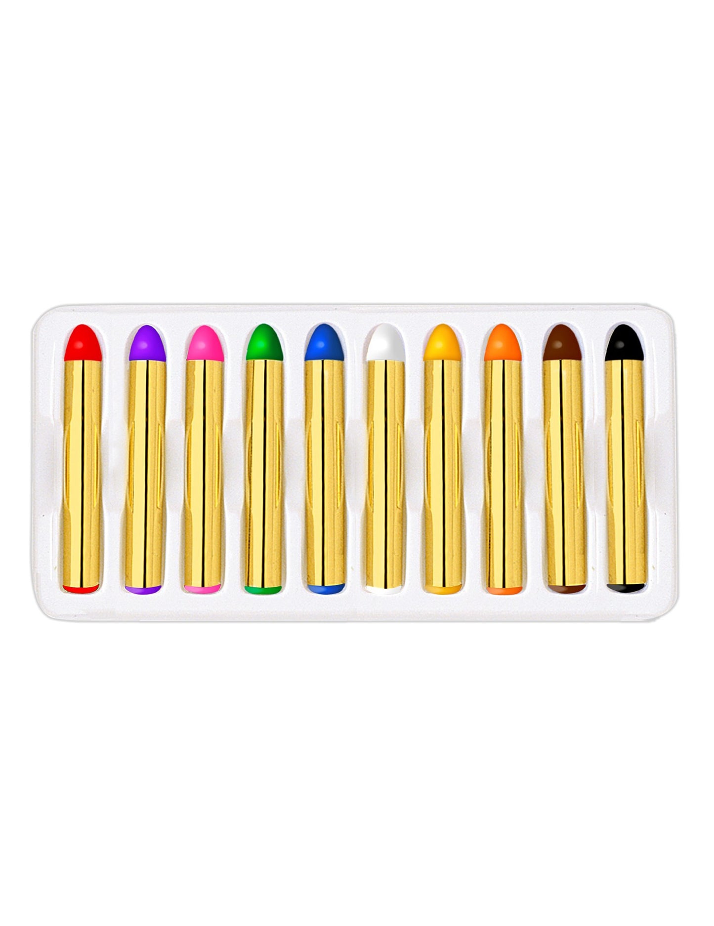 10 crayons de maquillage multicolores