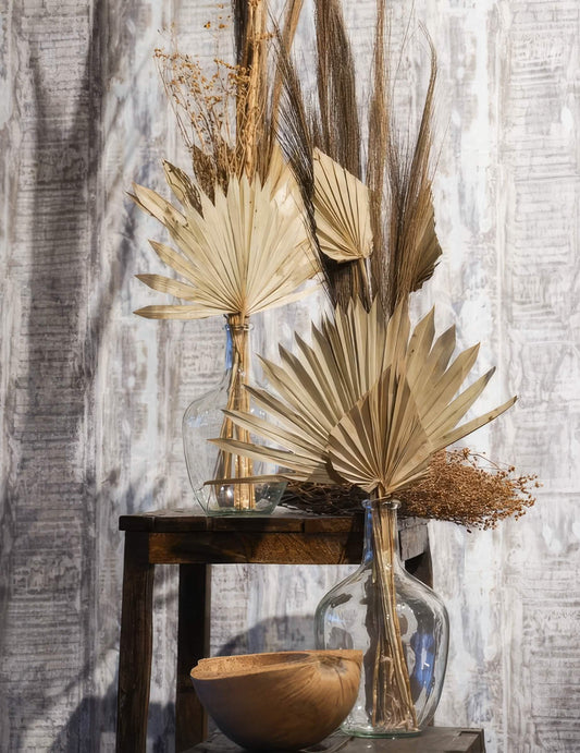 10 frunze de palmier alb 55 cm decor tropical
