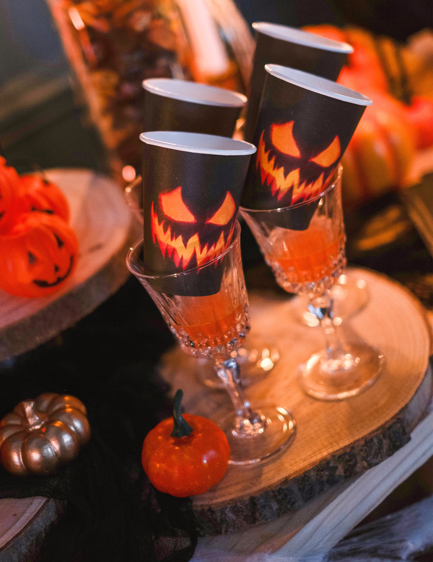 10 cupe terifiante de carton de dovleac 21 cl