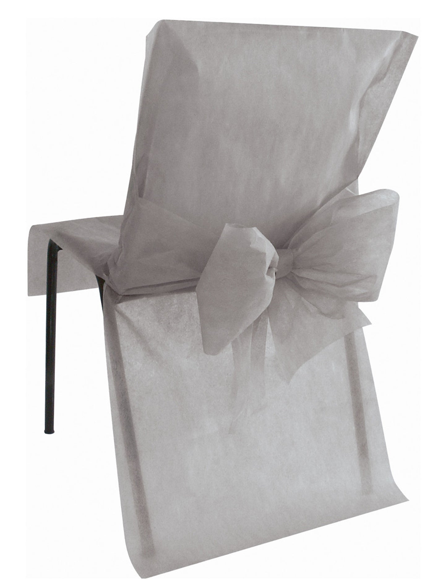 10 huse de scaun gri premium 50 x 95 cm nețesut