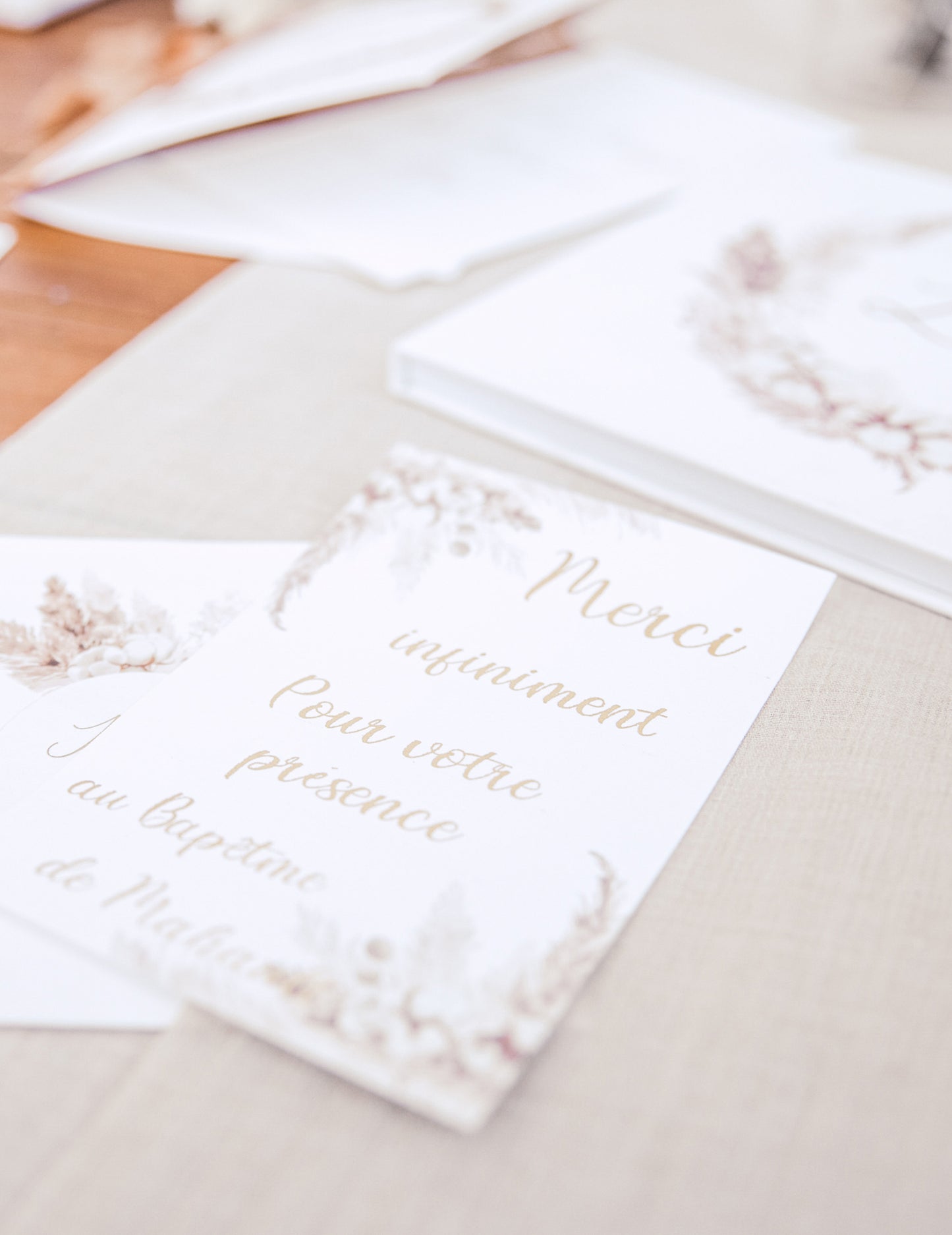 10 invitații pampas și flori de bumbac 10 x 15 cm cu plicuri