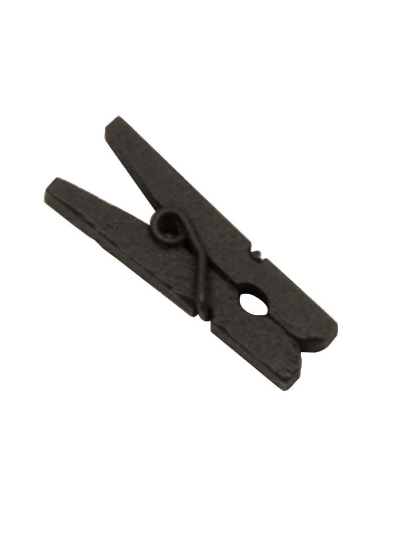 Cleme mini de rufe din lemn pentru marcajul de loc, negre