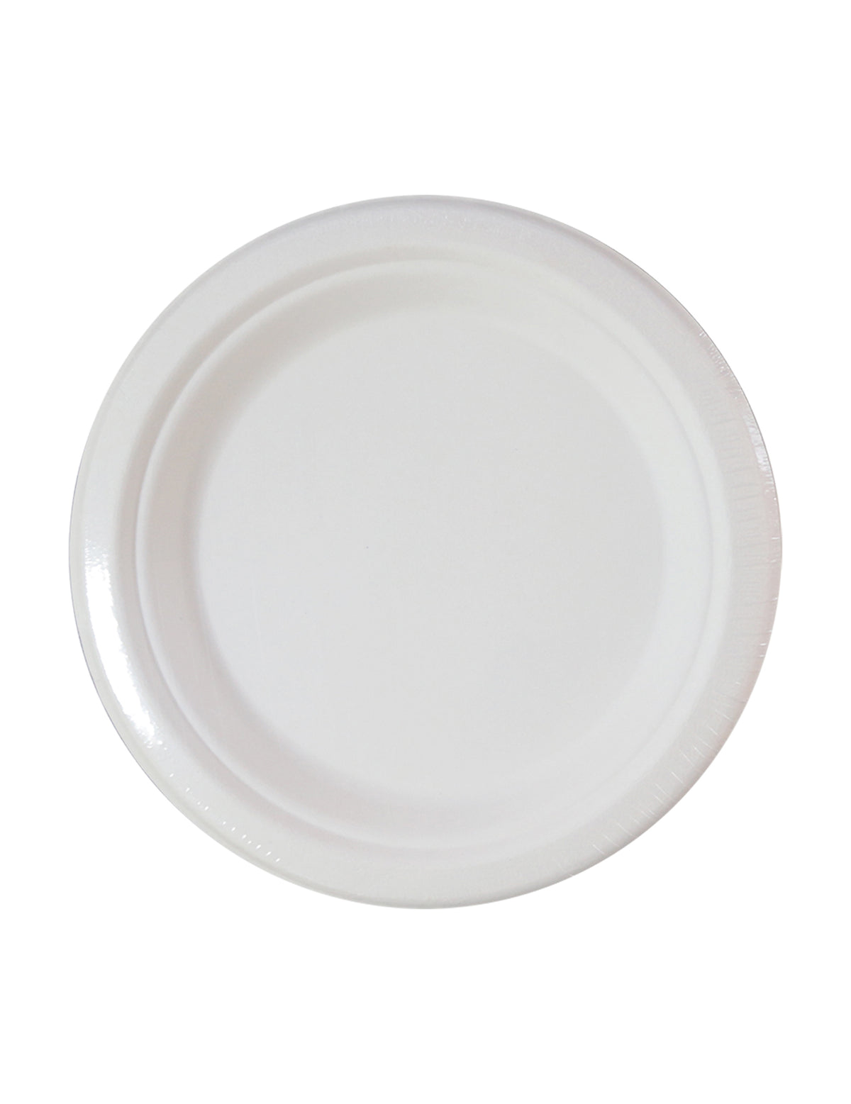 Assiettes en fibre de canne compostables pour fête blanches