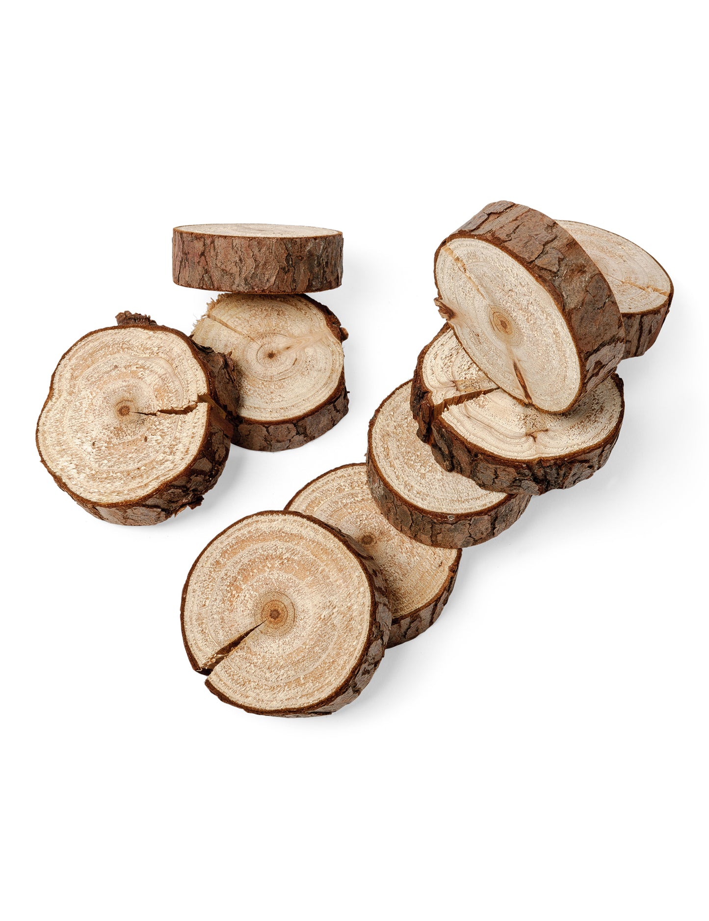 10 mini bușteni de lemn natural 5 cm