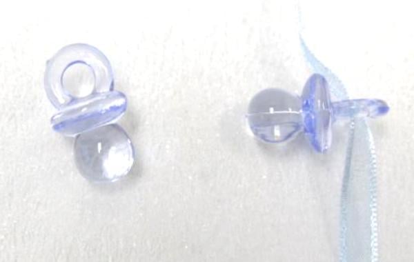 10 suzete plexiglas bleu ciel 2,5 cm pentru decorare