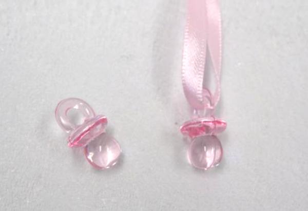 10 suzetă roz plexiglas 2,5 cm