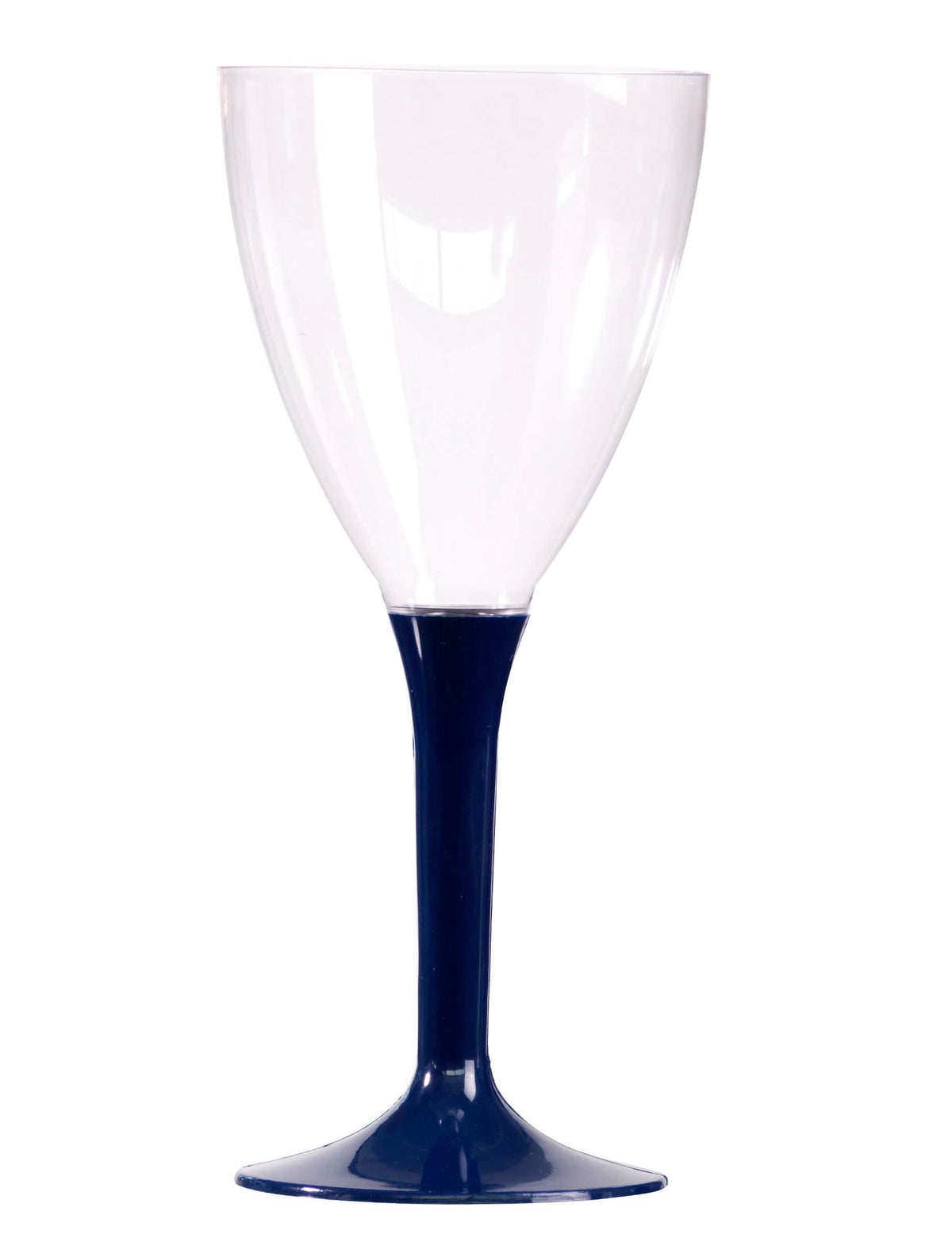 Pahar de plastic pentru vin, pentru petrecere, cu picior albastru marin 160 ml