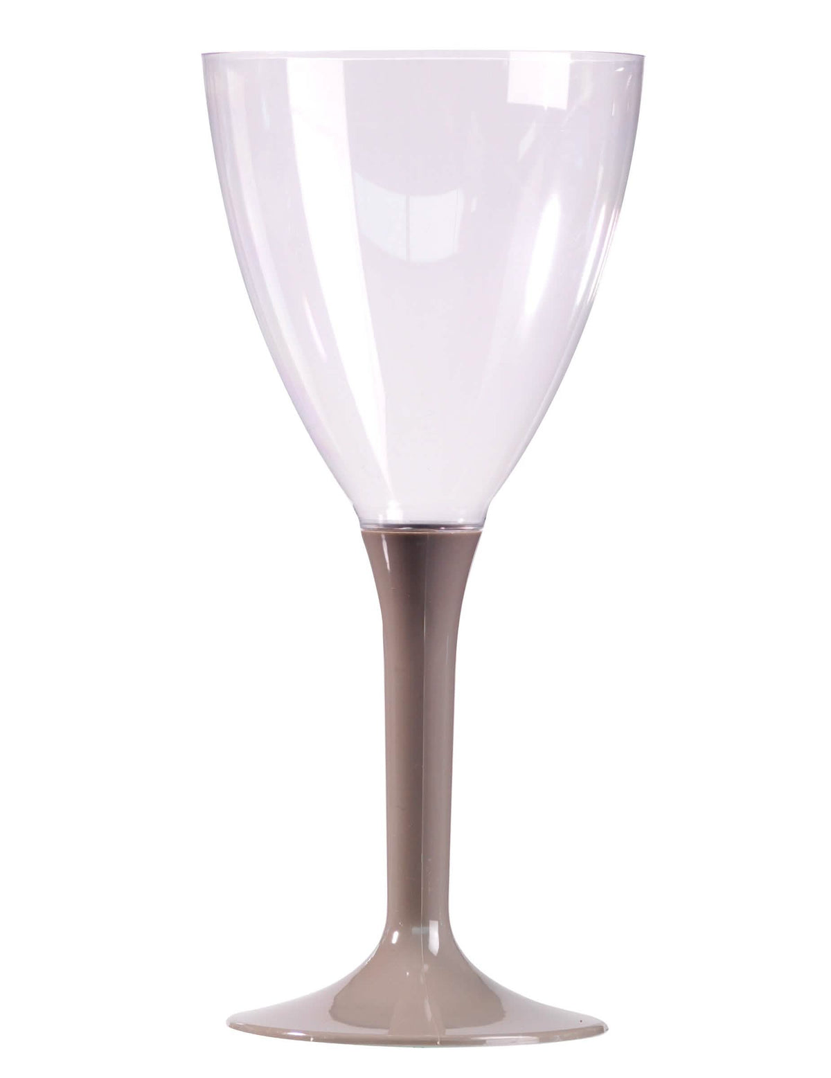 10 pahare de vin cu picior gri din plastic