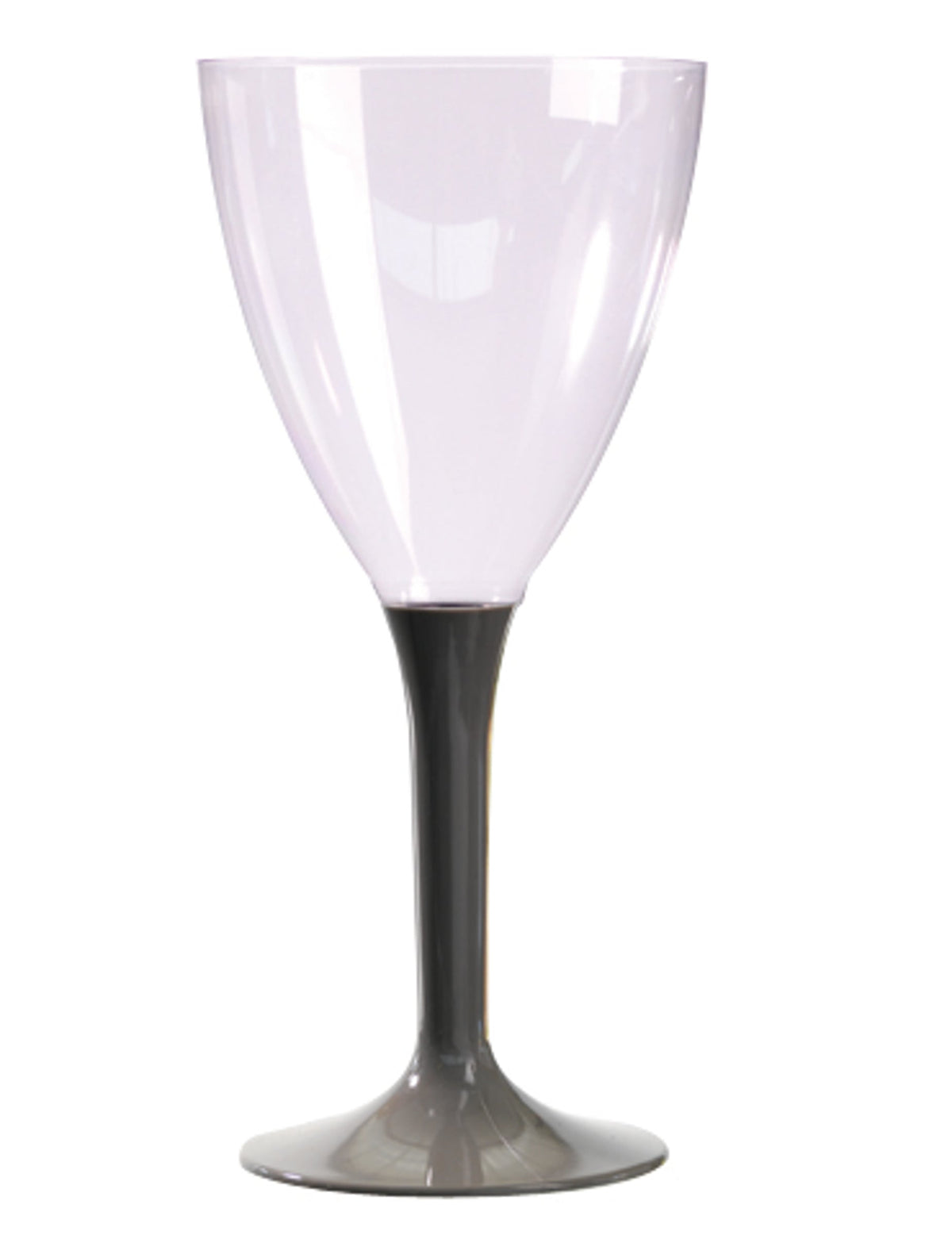 Verre à vin pour fête transparent avec pied taupe
