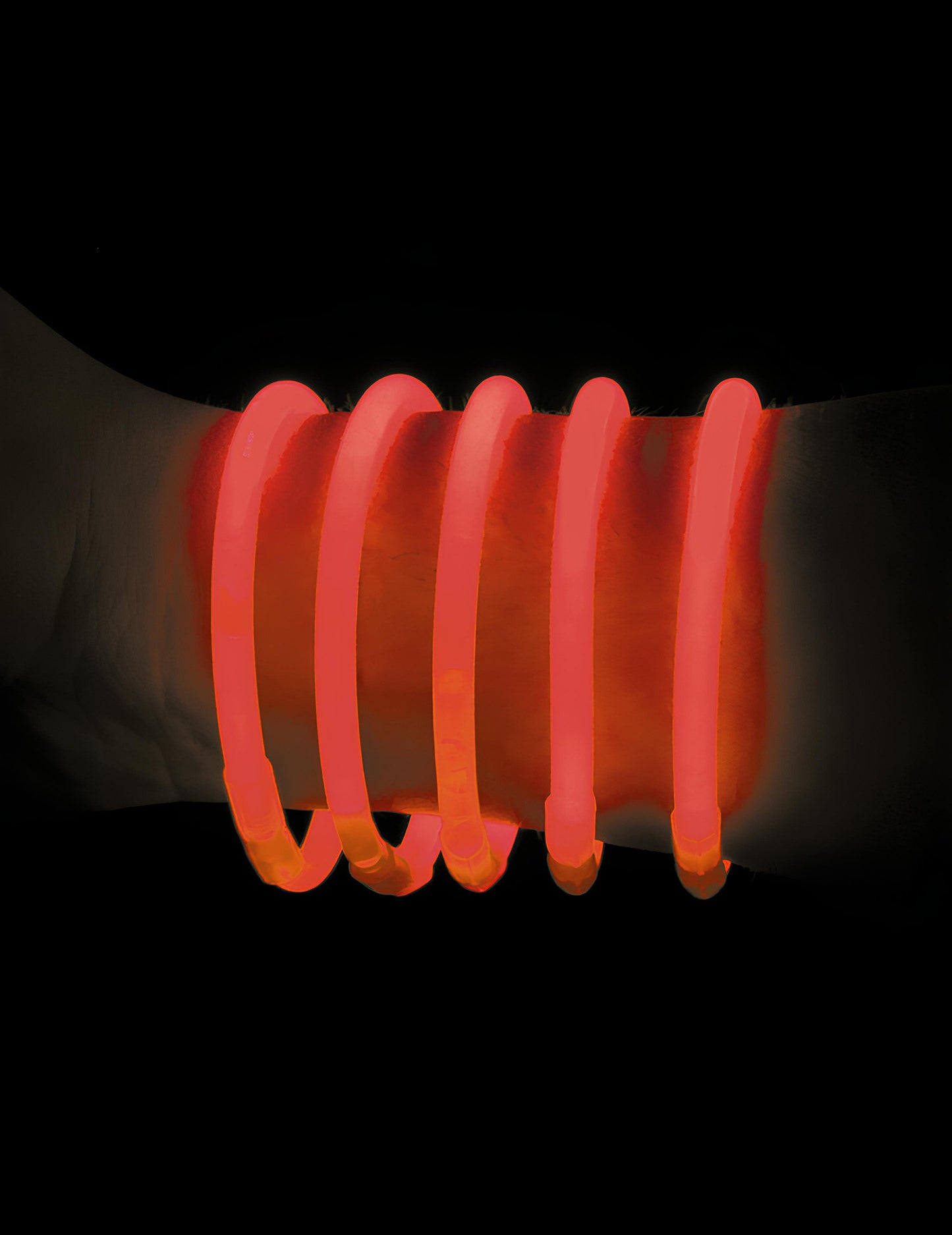 100 bracelets phosphorescent rouges