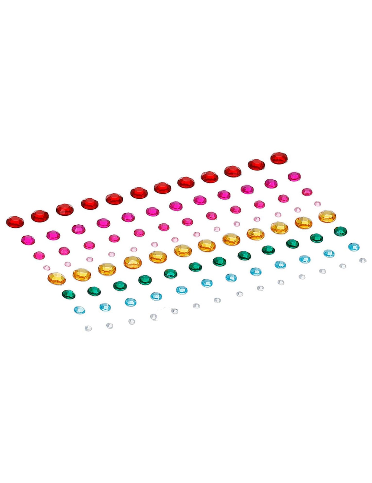 100 de strasuri pentru fețe multicolore