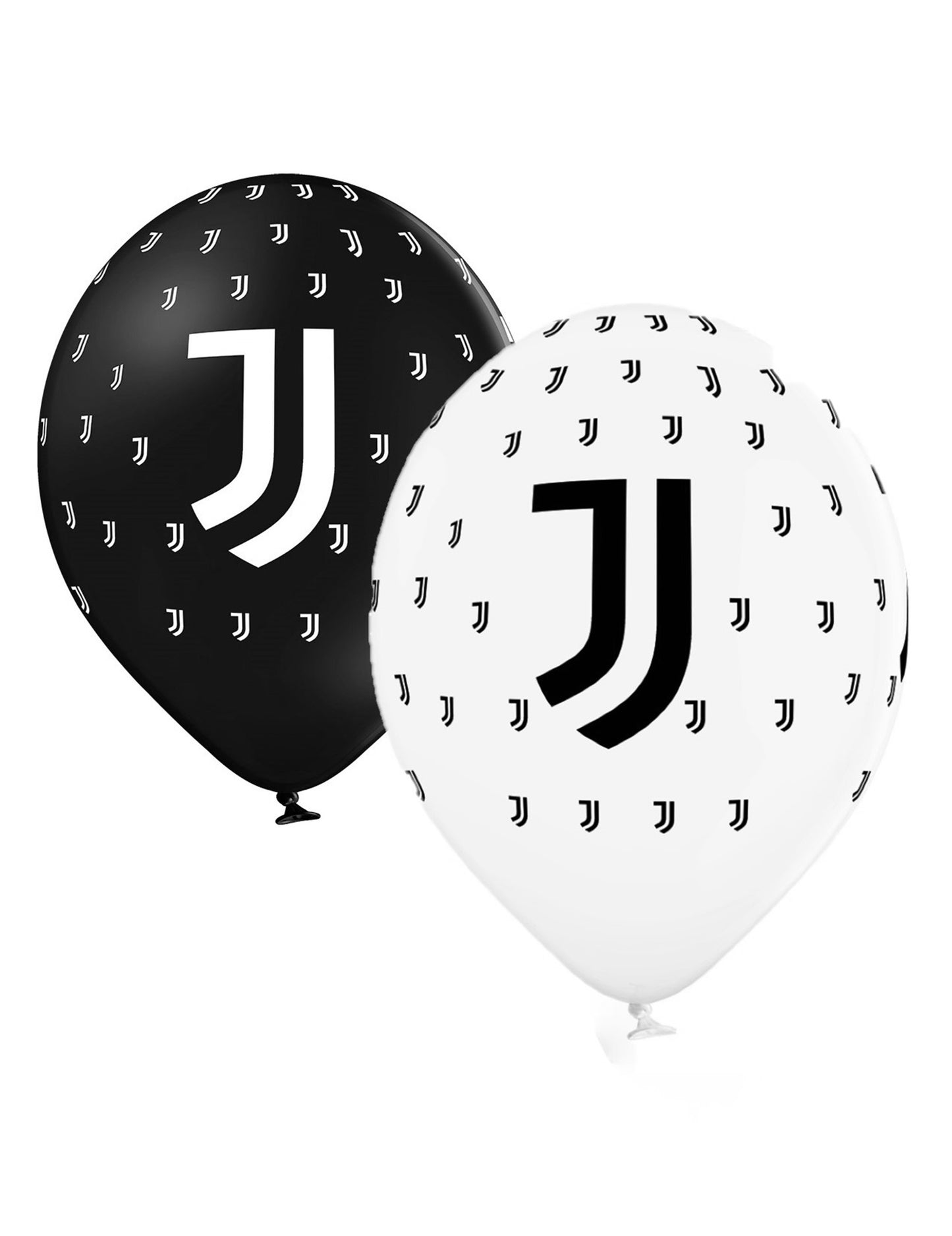 12 baloane din latex Juventus alb -negru 30 cm