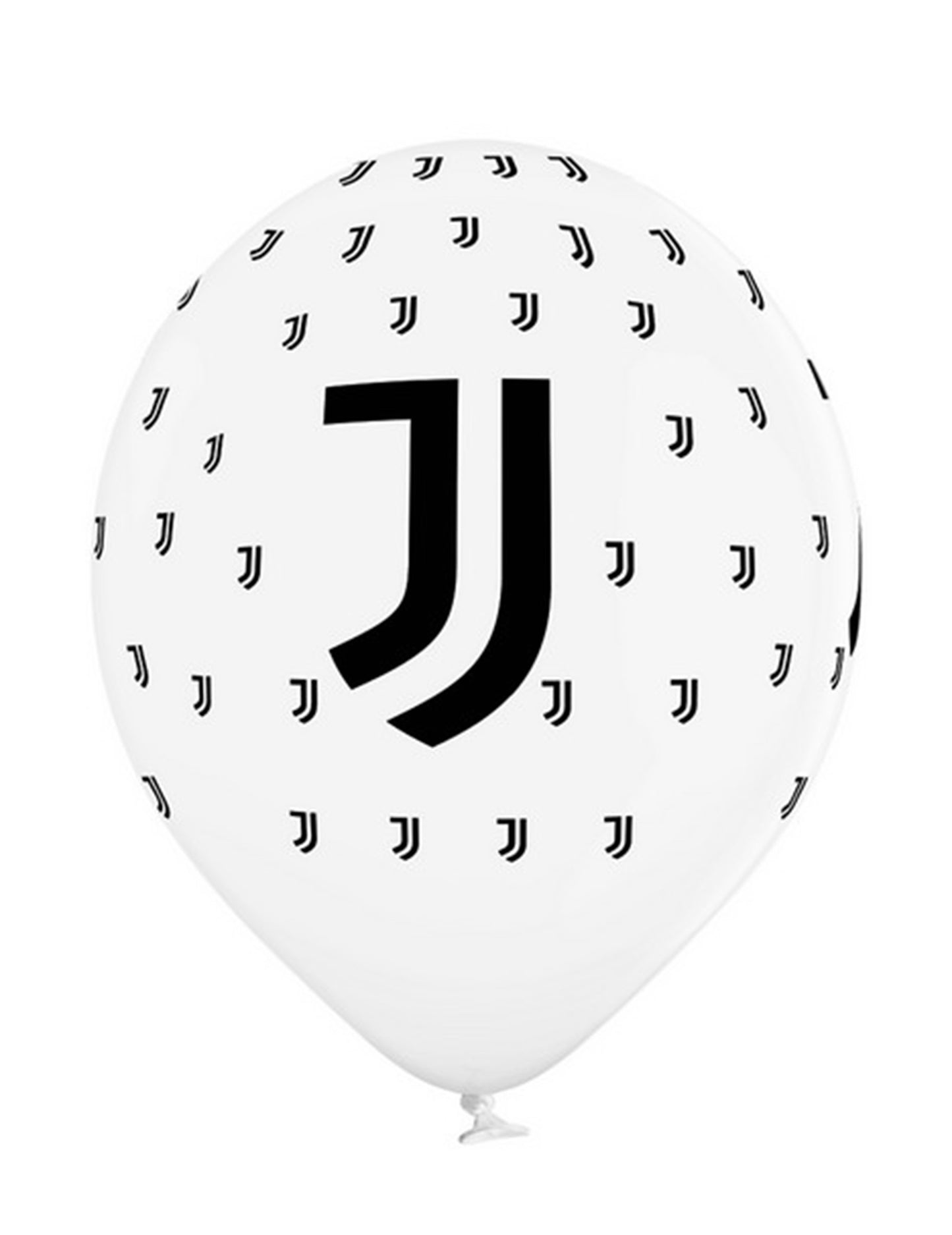 12 baloane din latex Juventus alb -negru 30 cm