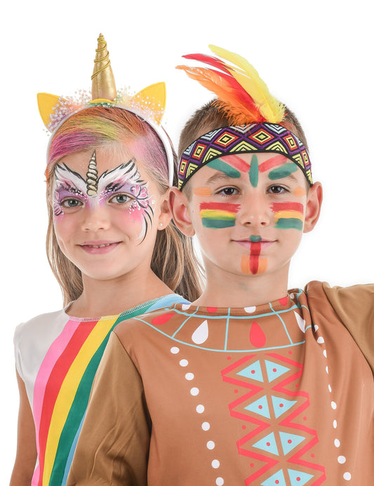 Détail du maquillage visage réalisé avec les 12 Crayons pour maquillage de fête pour enfant