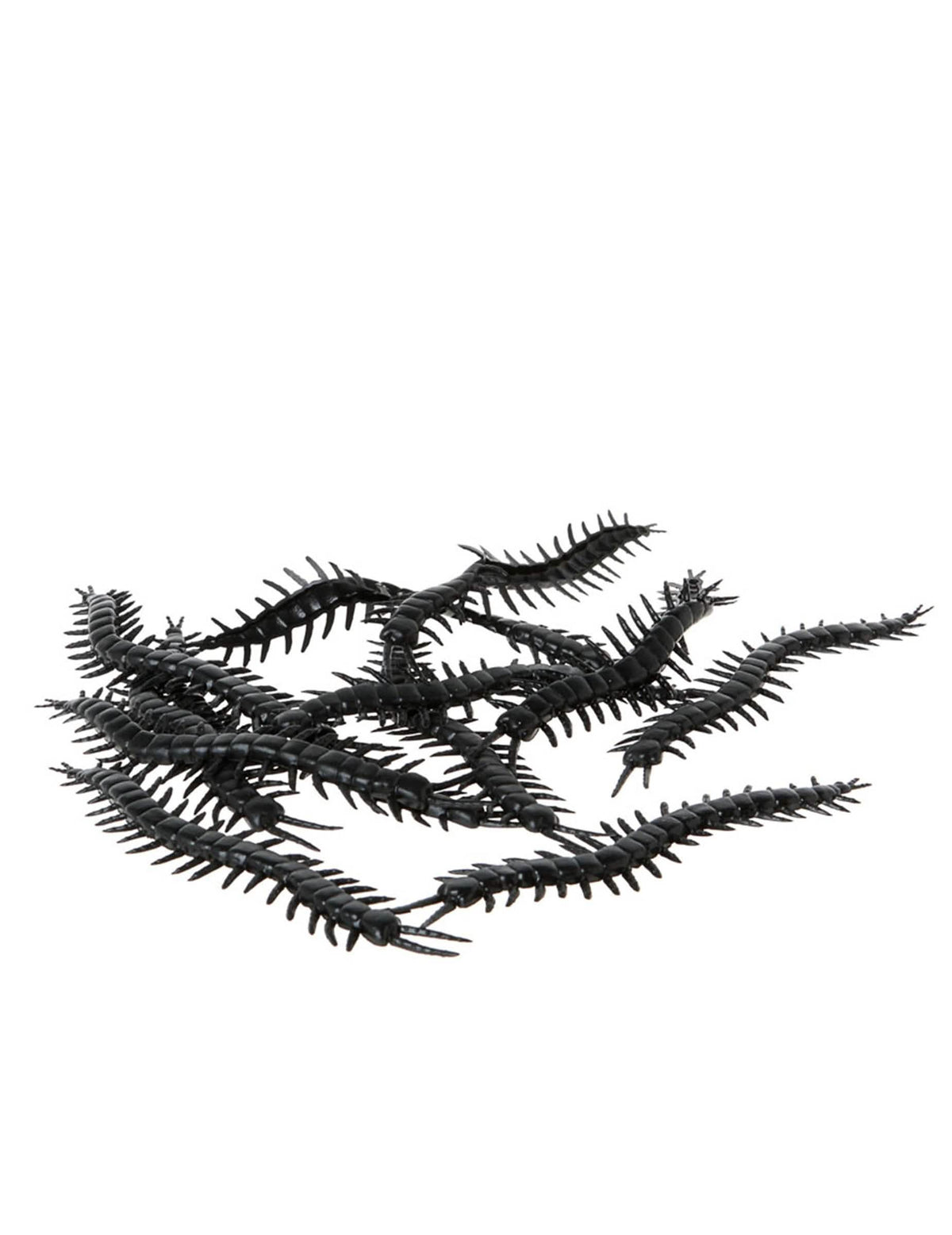 Set de 12 centipede halloween pentru decor, negri