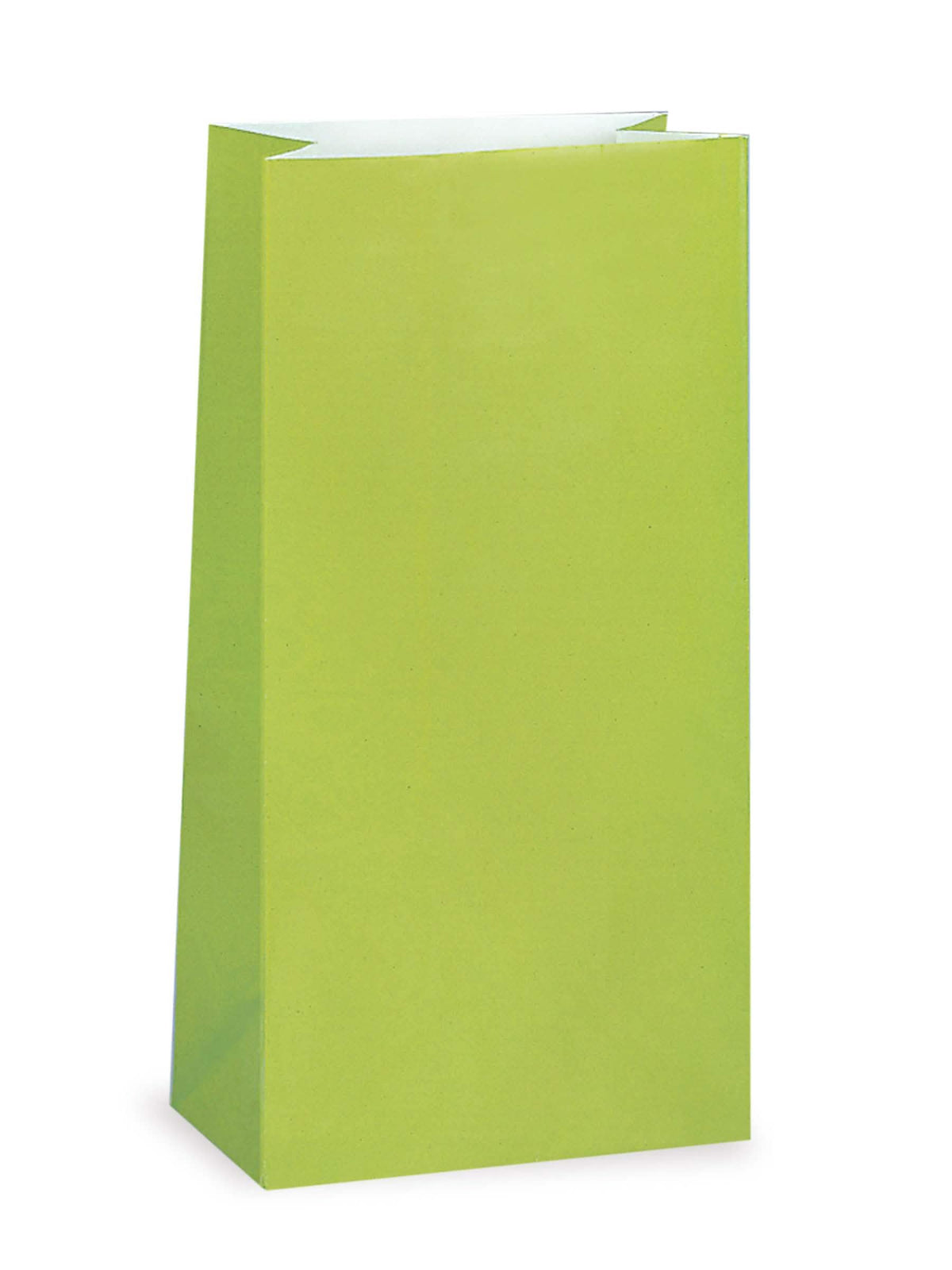 Saci de cadouri din hârtie pentru aniversare verde lămâie