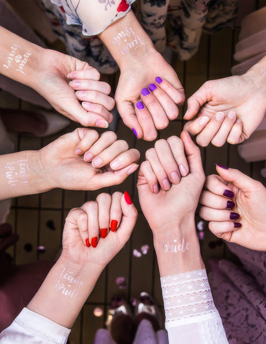13 echipe efemere de tatuaje Rose Gold Bride