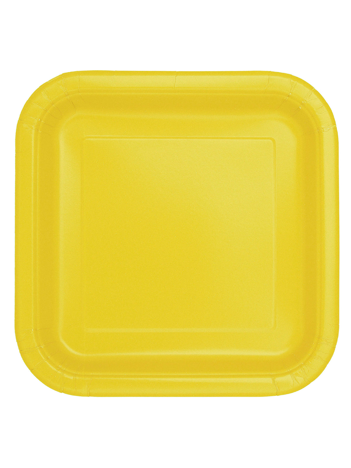 farfurii pătrate din carton pentru bufet festiv galben fluorescent