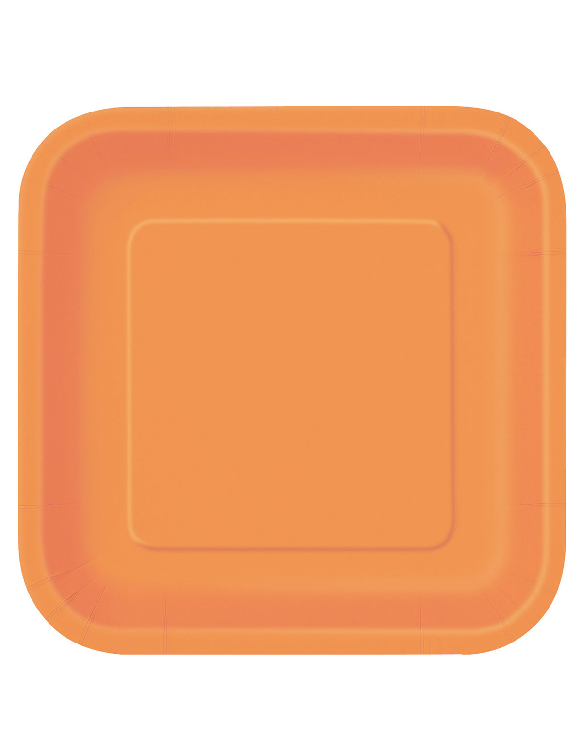 Assiettes carrées en carton pour fête orange