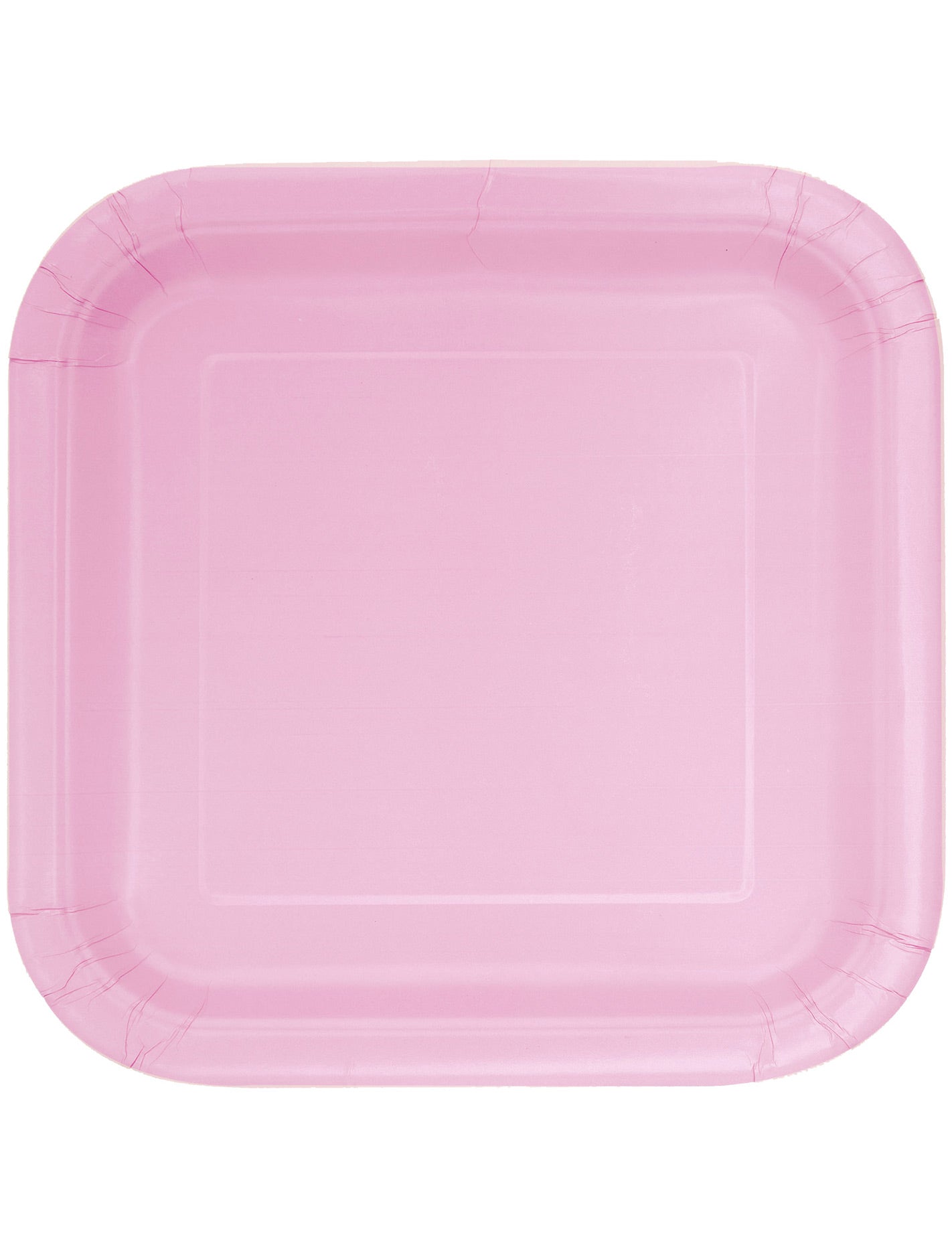 14 plăci pătrate în carton roz deschis 22 cm