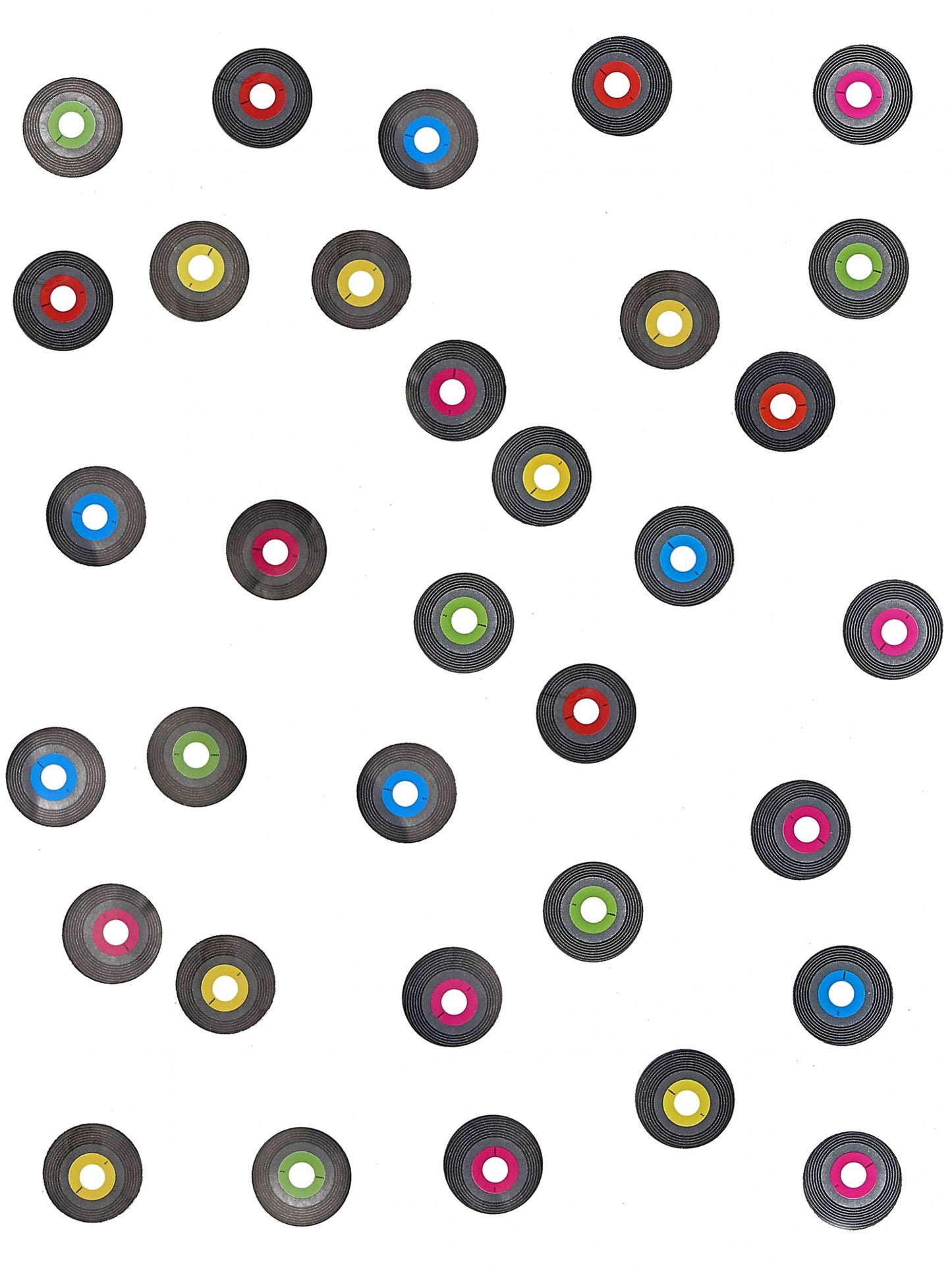 150 confetti de tabel de înregistrări de vinil