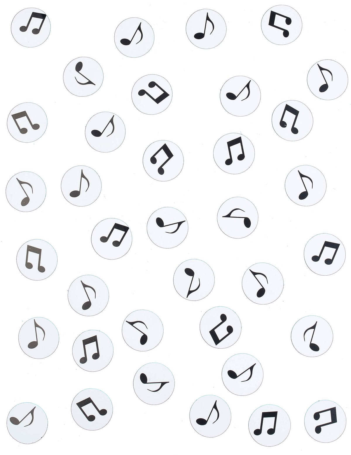 Privire de ansamblu asupra confetti de masă notă muzicală
