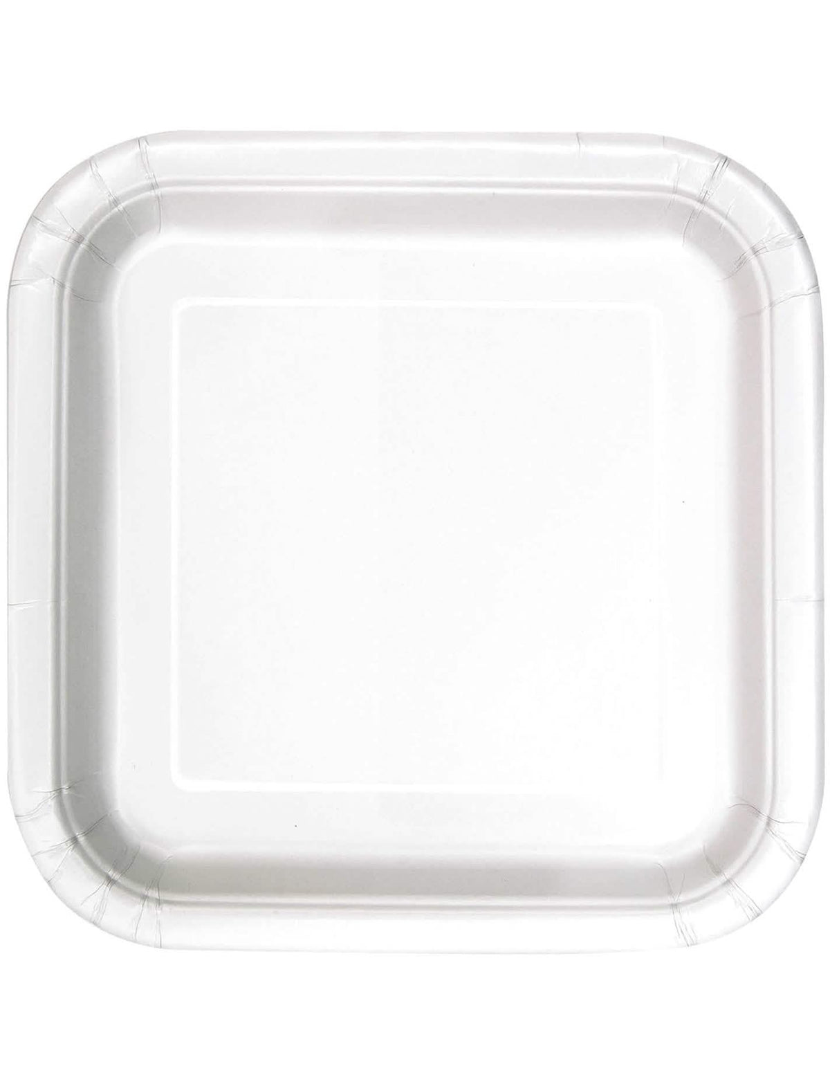 Assiettes carrées en carton jetables blanches