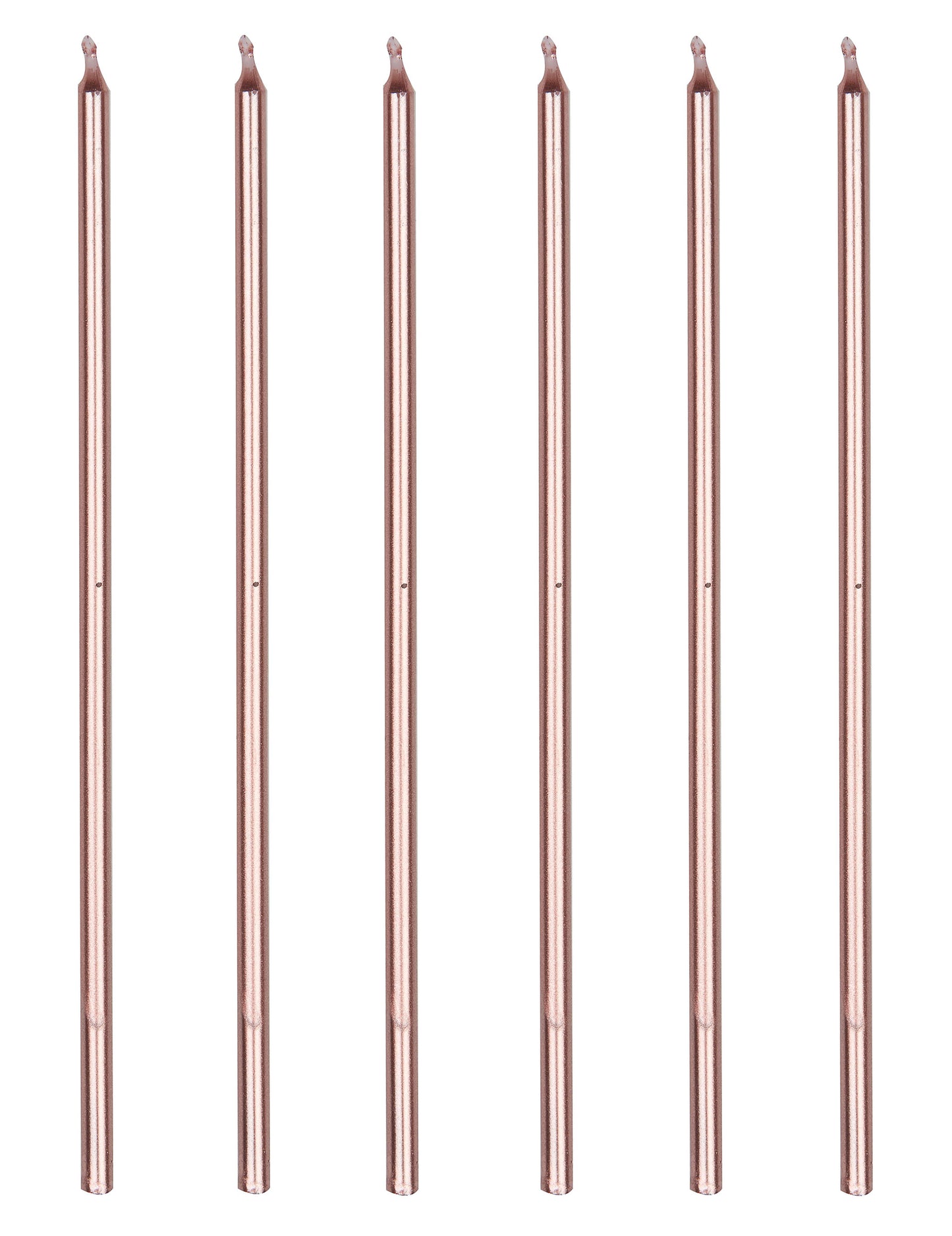 16 lumânări gigantice din aur roz 18 cm cu suporturi de lumânări pentru tort