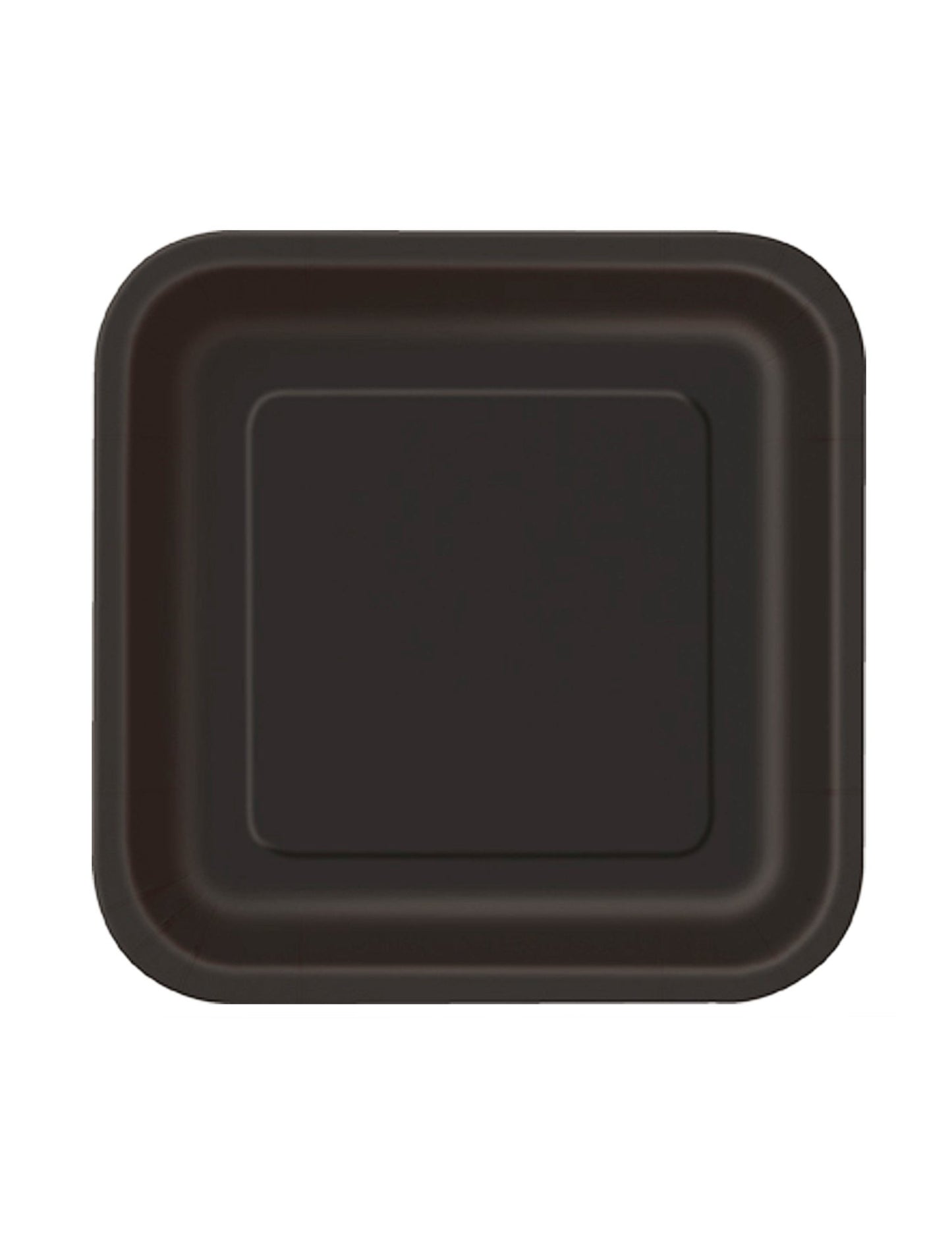 Farfurii mici din carton pentru petrecere negre pătrate