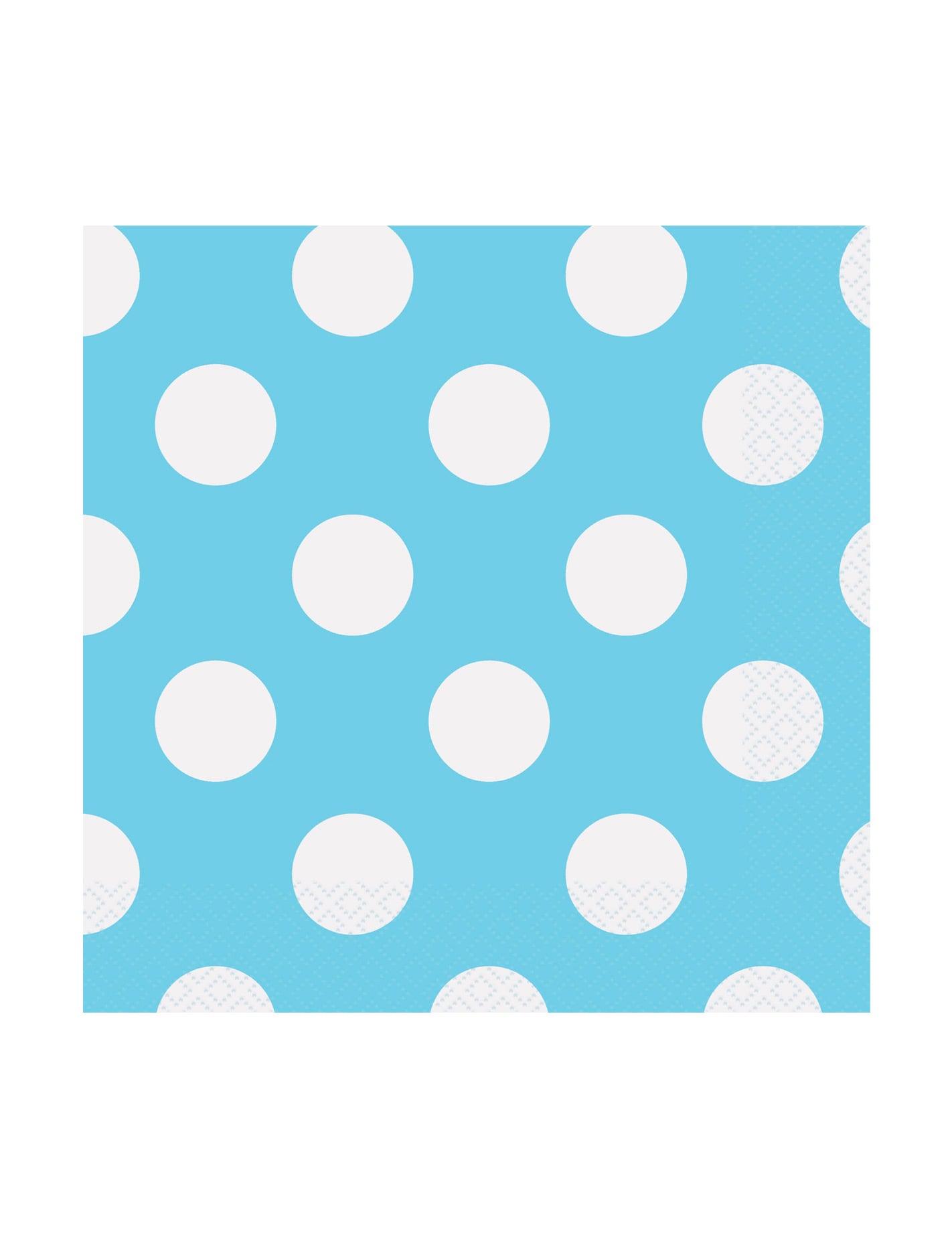 Serviettes en papier à pois pour cocktail bleues et blanches