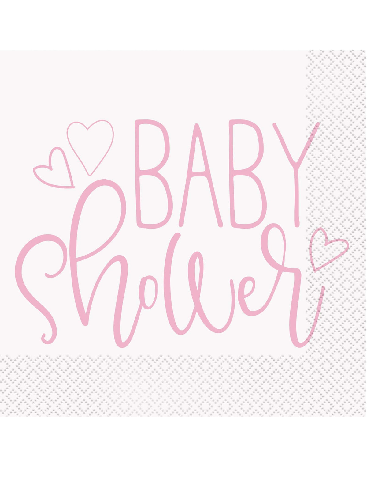 șervețele de hârtie Baby Shower pentru fată roz și albe