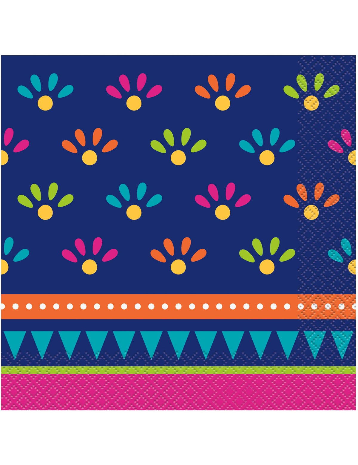 șervețele de hârtie boho fiesta pentru petrecere violete cu motive colorate