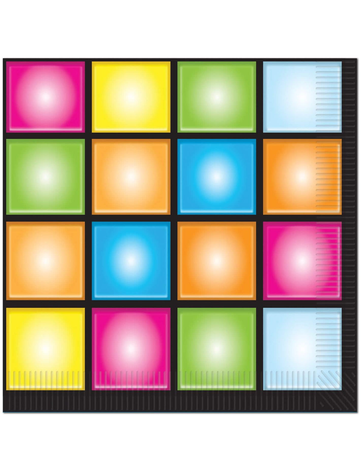 șervețele de hârtie disco pentru petrecere imprimate dancefloor multicolor
