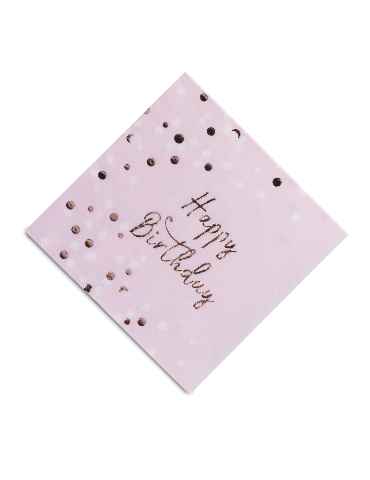 șervețele de hârtie Happy Birthday pentru aniversare auriu roz cu confetti