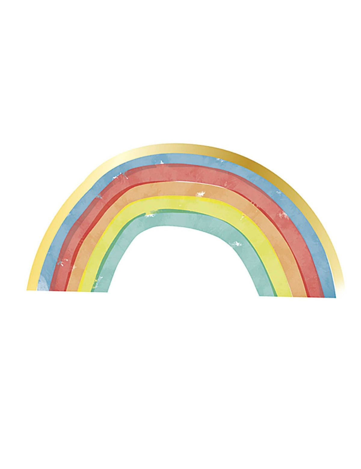 șervețele de hârtie arc-en-ciel pentru aniversare multicolor cu bordură aurie