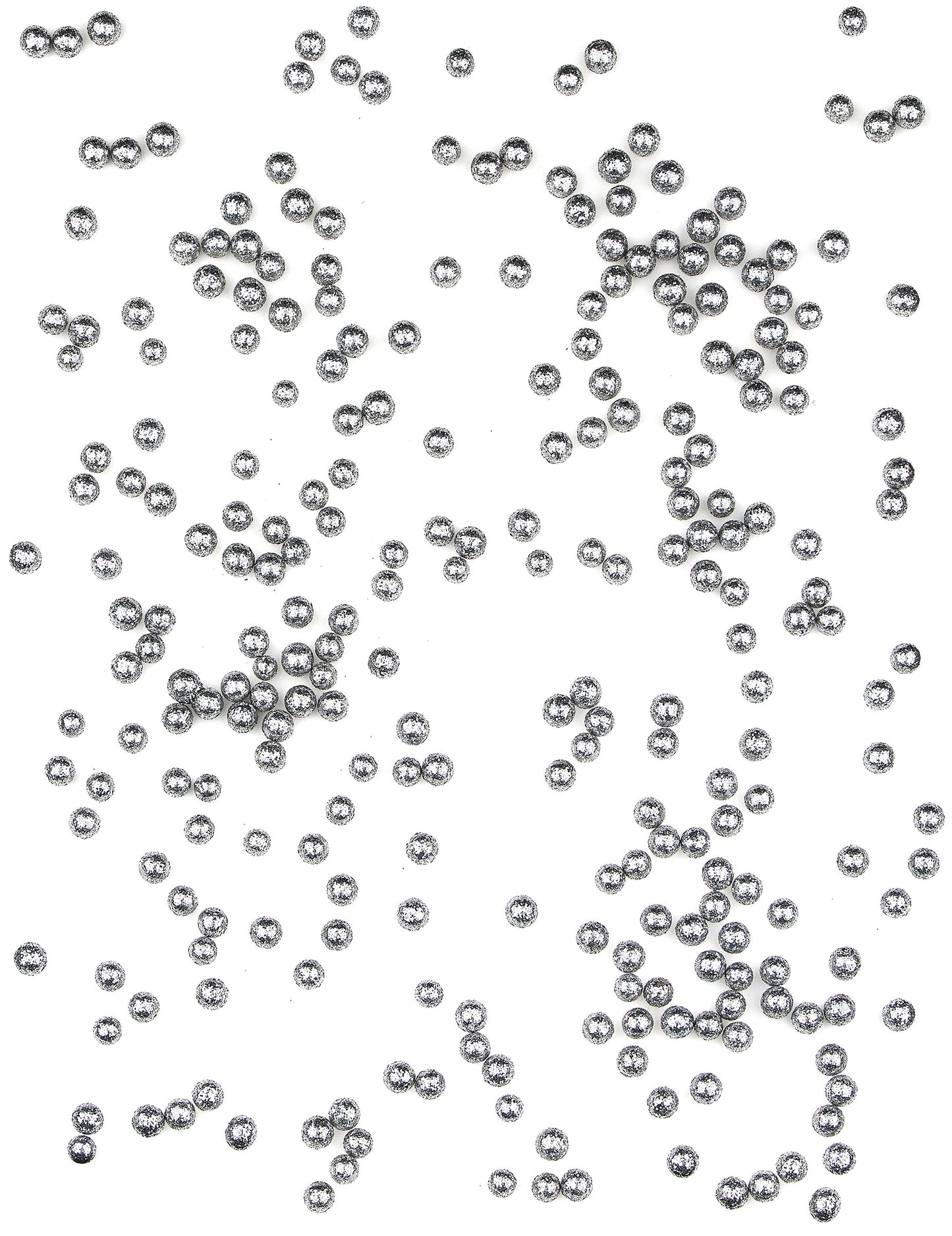 Mini bile de sclipici de argint 8 mm 10 gr