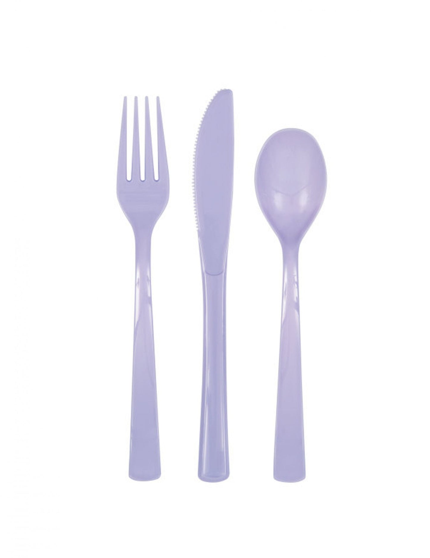 Couverts en plastique pour fête lavandes