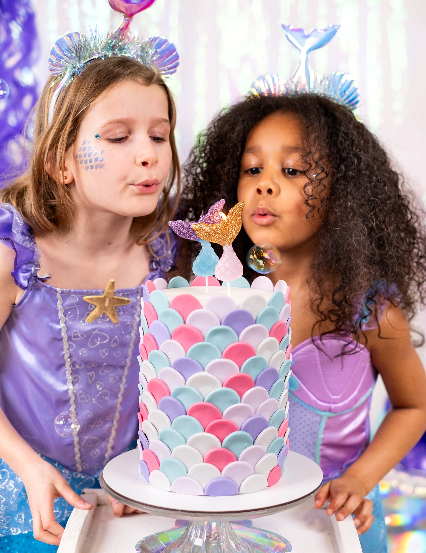 2 Bougies queue de sirène 17 x 14 cm