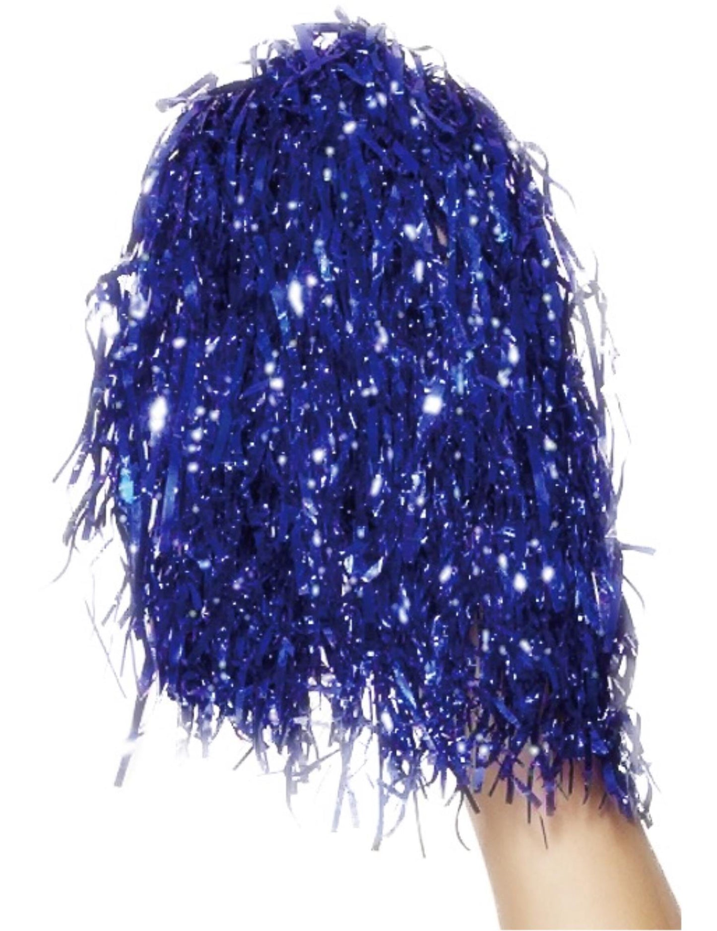 Pompons de pom-pom girl pour supporter bleu métallique