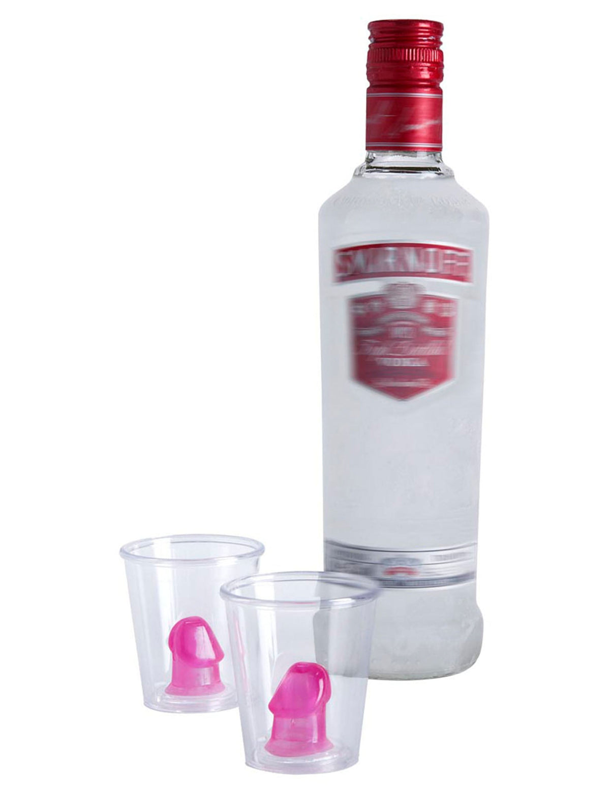 Aranjare a paharelor de shot cu formă de penis
