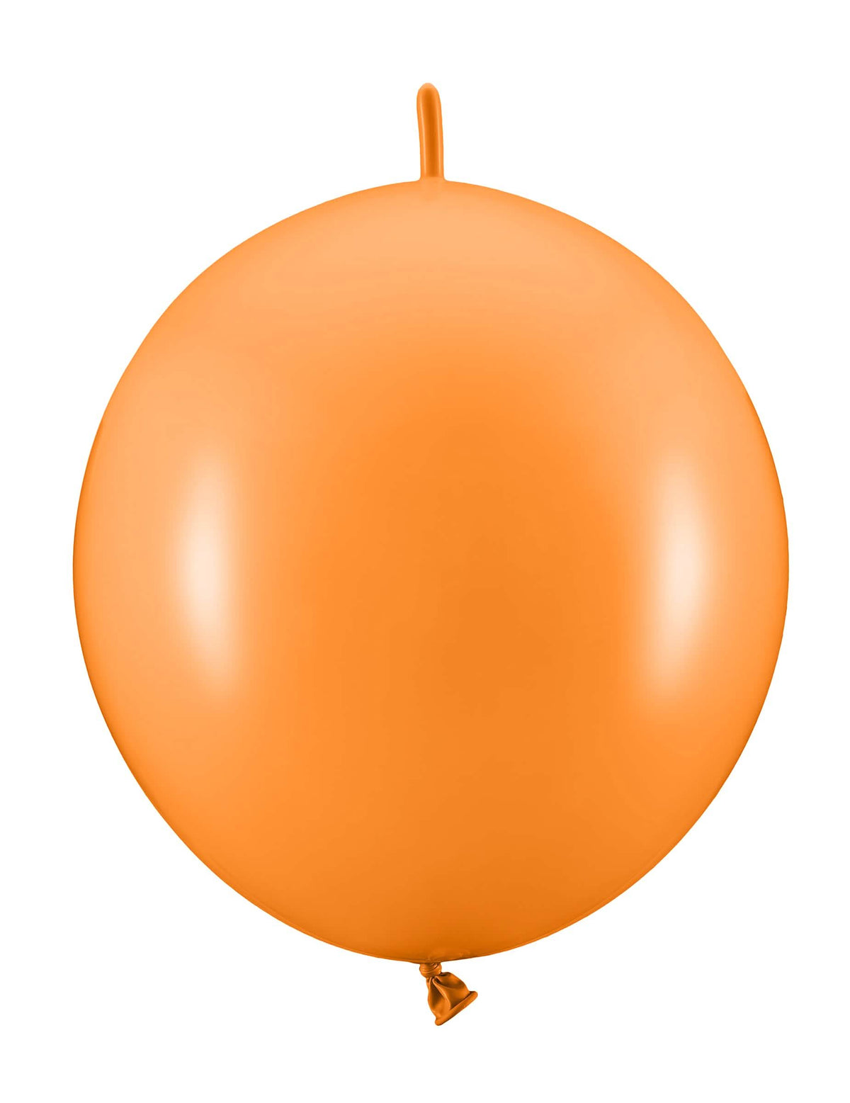 Gros plan sur un ballon des ballons à relier pour décoration orange