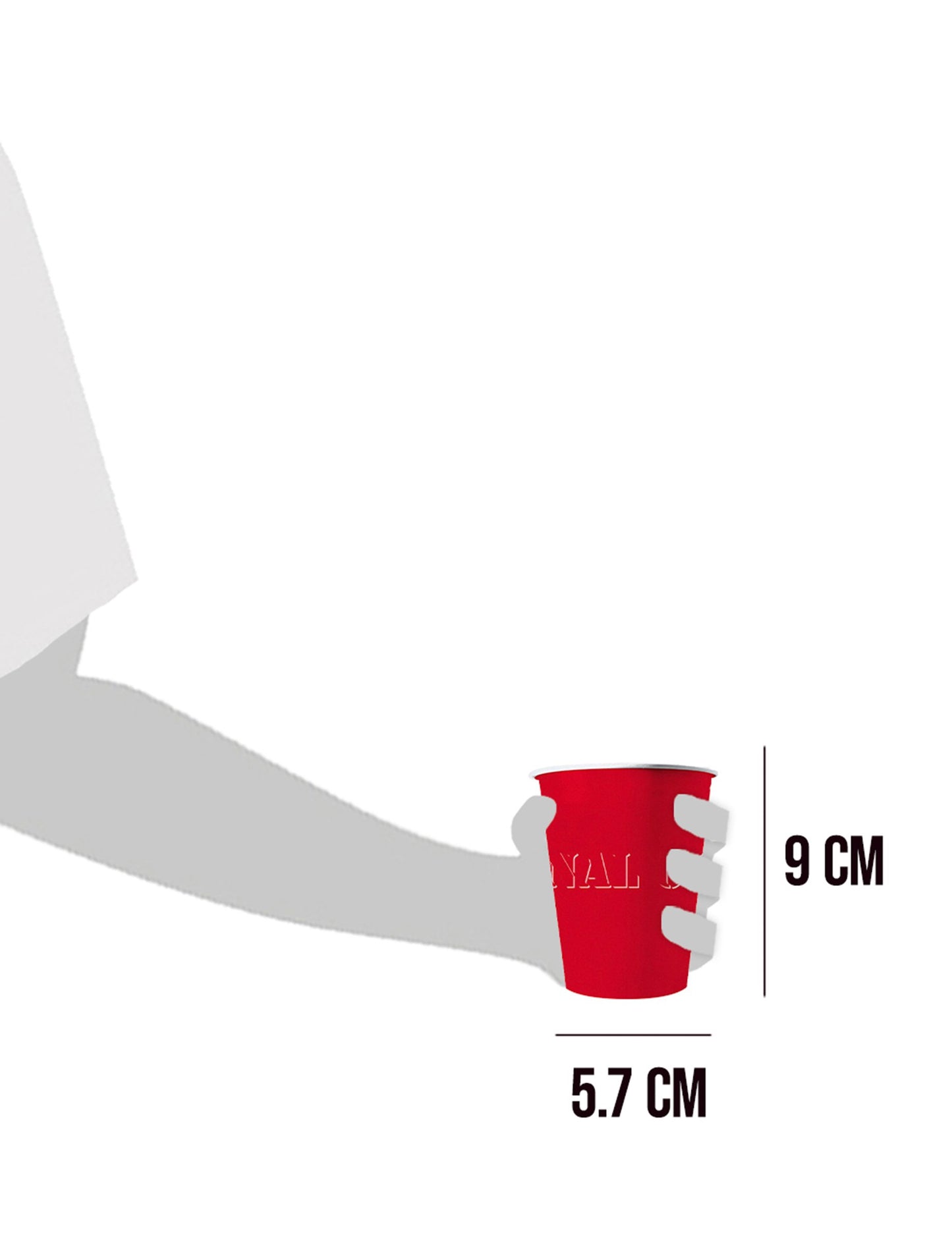 20 American Goblets Red Recyclable Cardboard 25 Cl