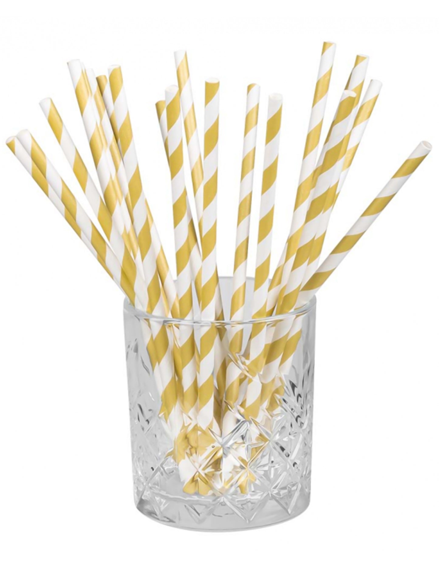 20 de paie de carton cu dungi aurite 20 cm