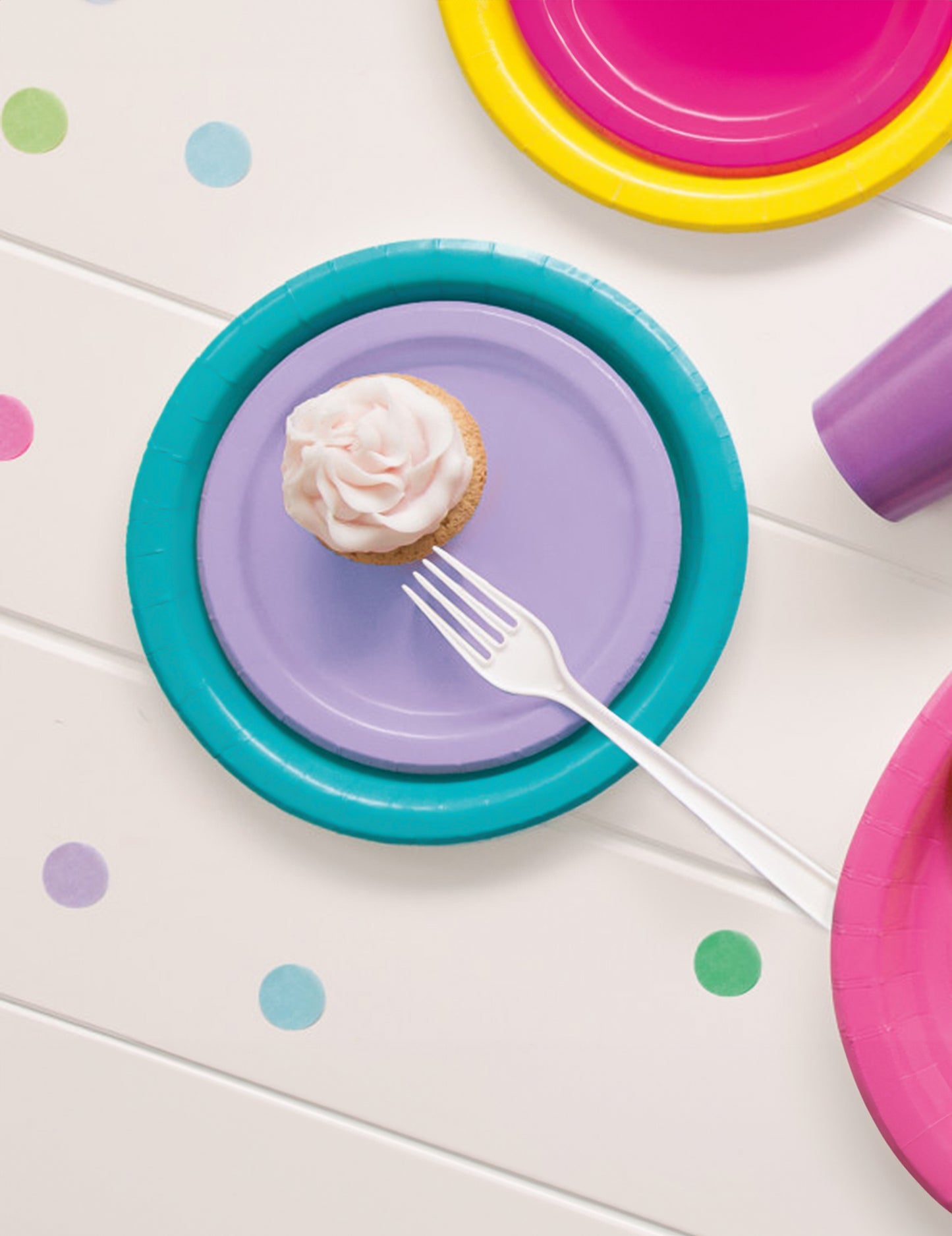 20 farfurii mici de hârtie cu lavandă 18 cm pentru desert