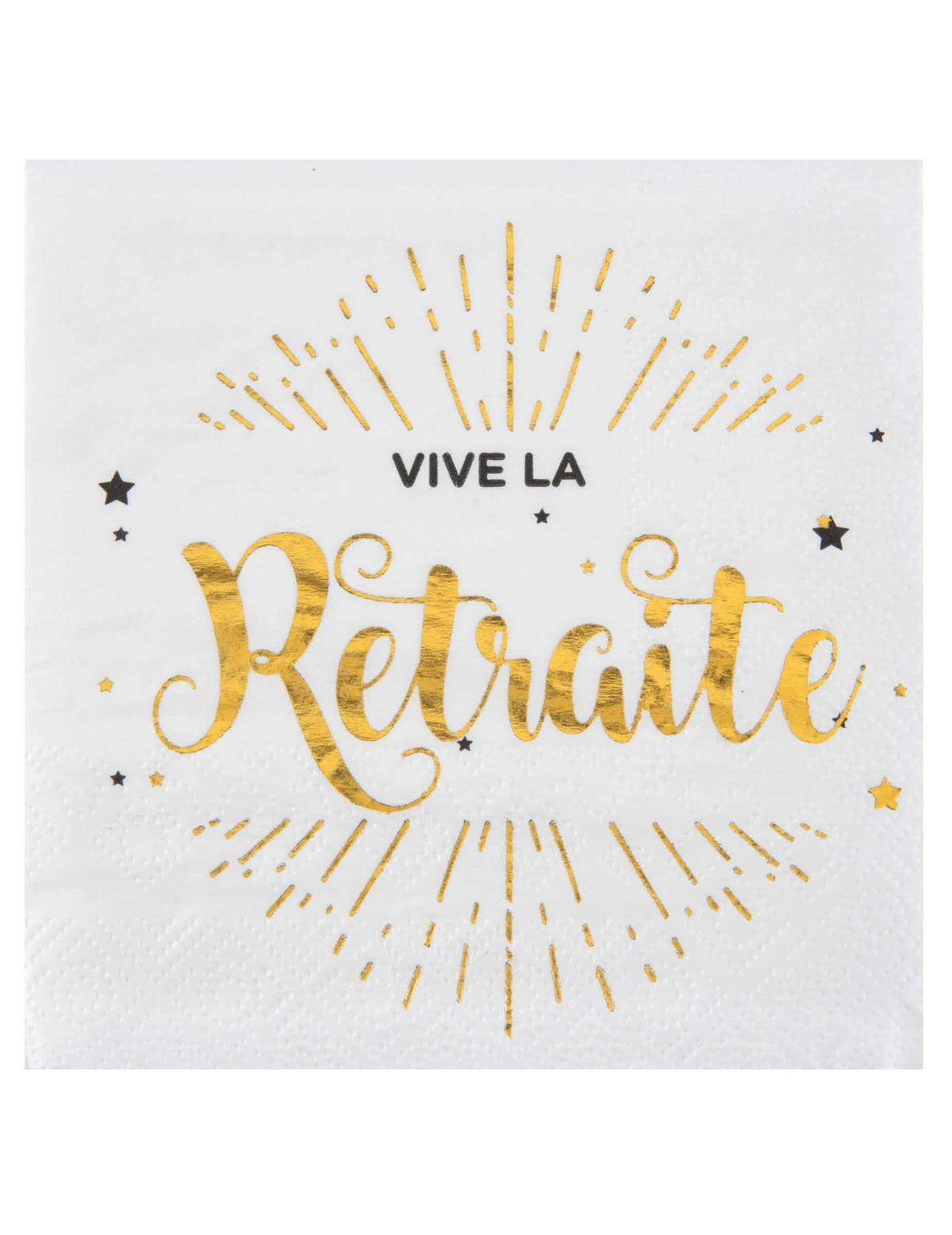 șervețele de hârtie vive la retraite pour décoration alb et auriu
