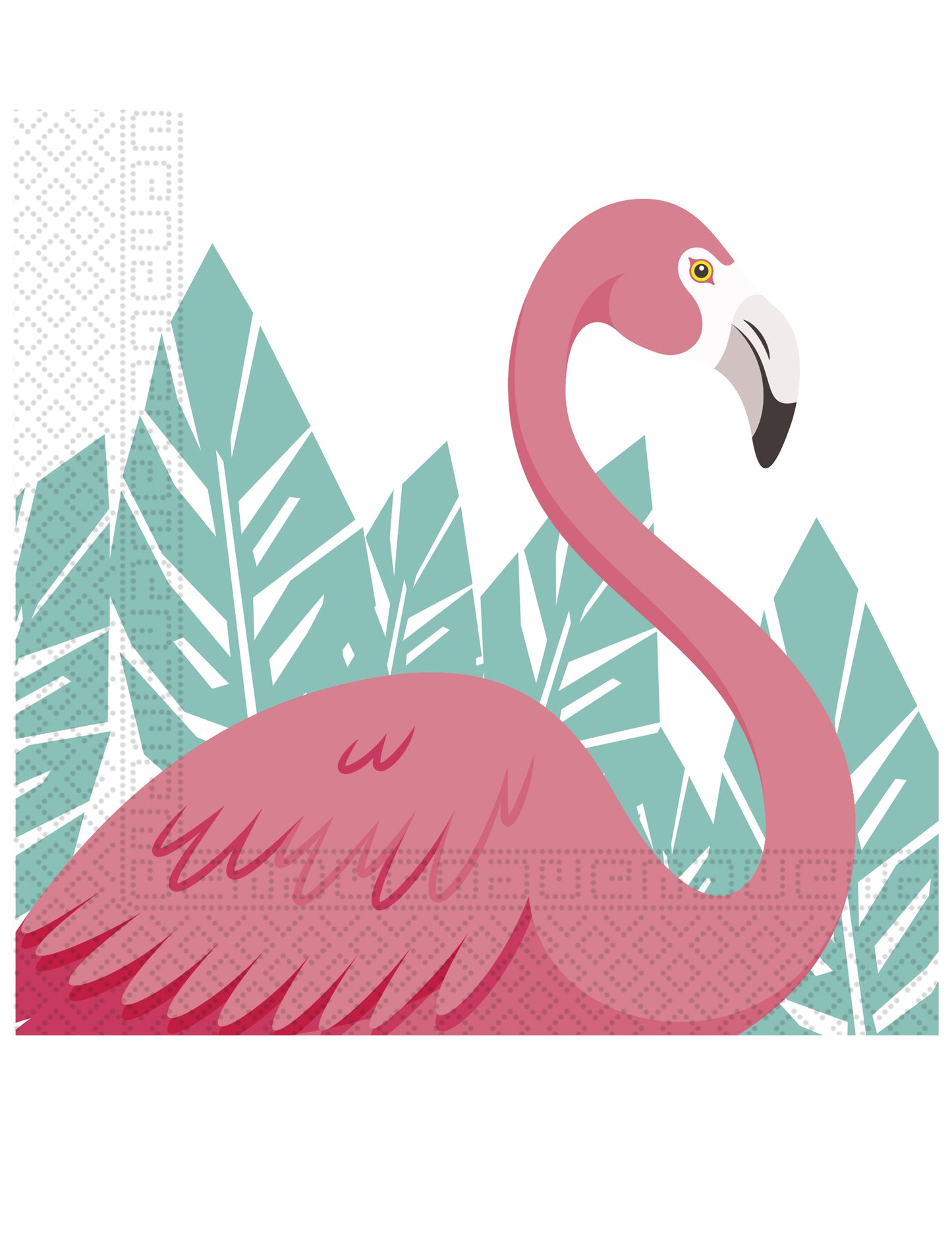 20 șervețele de hârtie cu flamingo, 33 x 33 cm decor roz cu flamingo