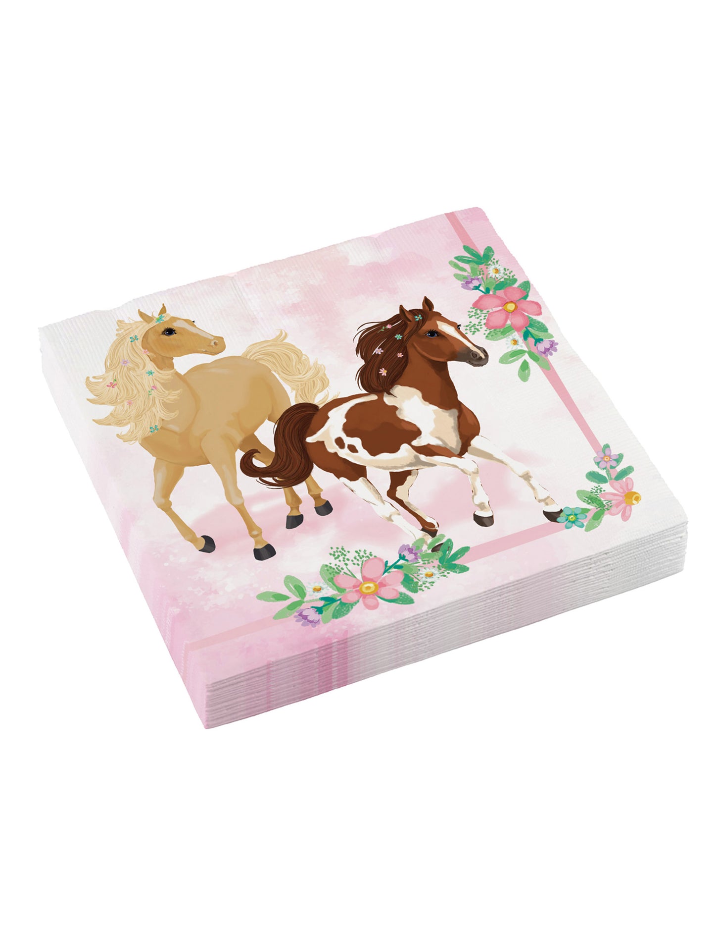 20 șervețele de hârtie cu cal drăguț 33 x 33 cm decor floral