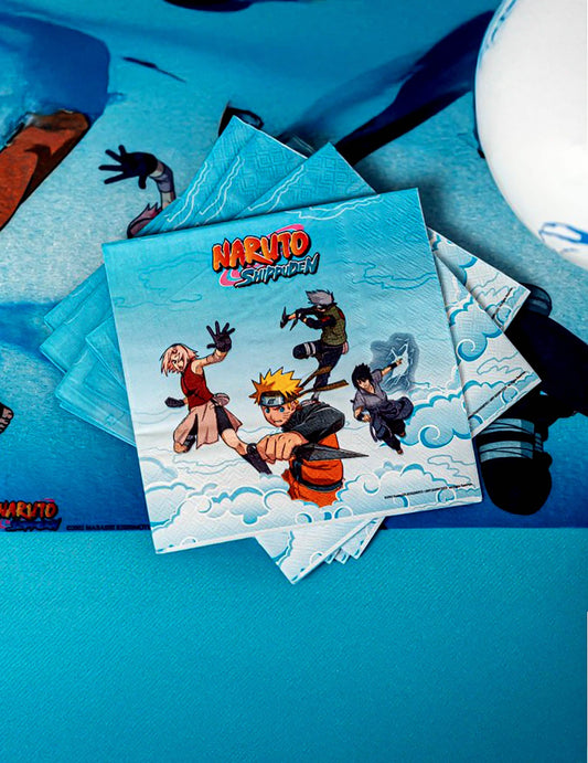 20 de șervețele de hârtie Naruto Shippuden™ 33 x 33 cm
